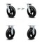 Service Caster 8 Inch Rubber on Steel Caster Set with Roller Bearings 2 Swivel Lock 2 Rigid SCC SCC-30CS820-RSR-BSL-2-R-2 - alternate 1